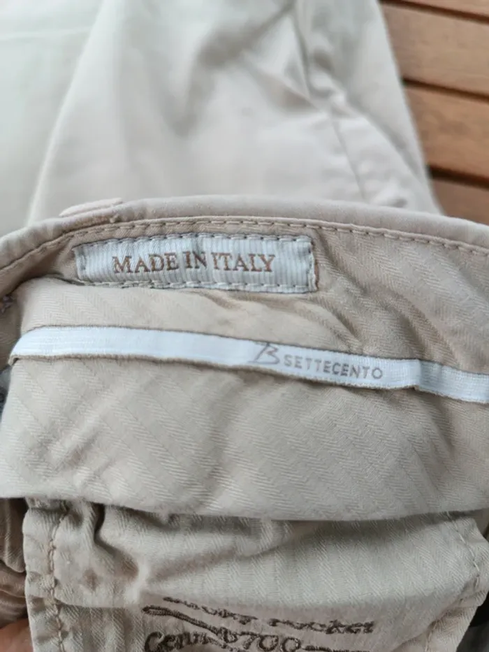 Short homme made in italie beige taille 40 - photo numéro 4