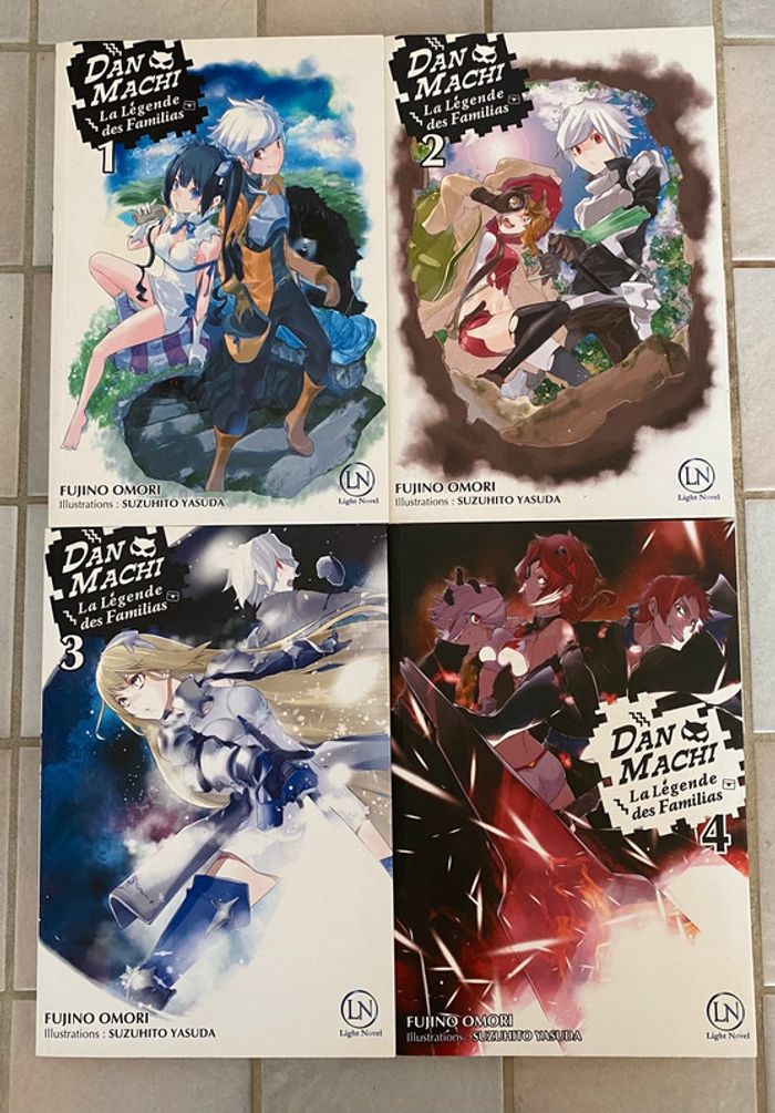 Danmachi La légende des familias tome 1-2-3-4