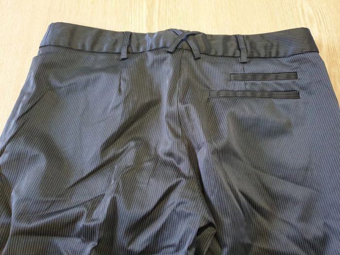 Pantalon huilé femme Mango T38 long 94cm marron rayé beige - photo numéro 3