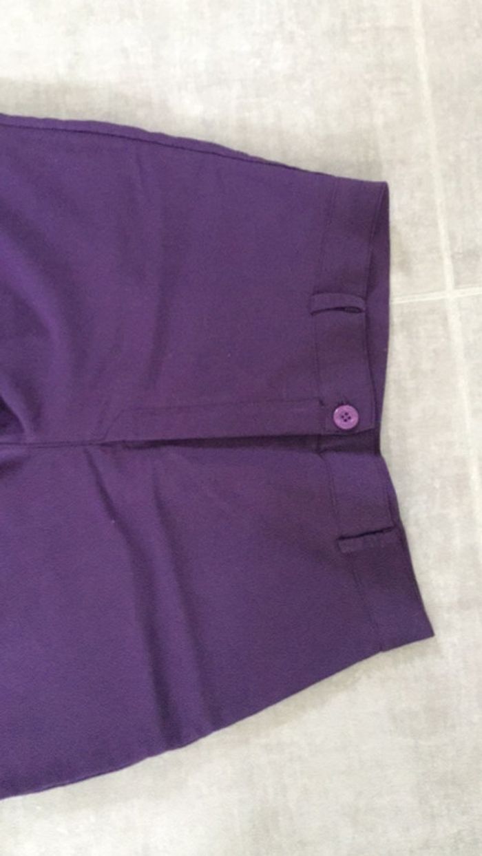 Pantalon violet matière elastane. - photo numéro 5