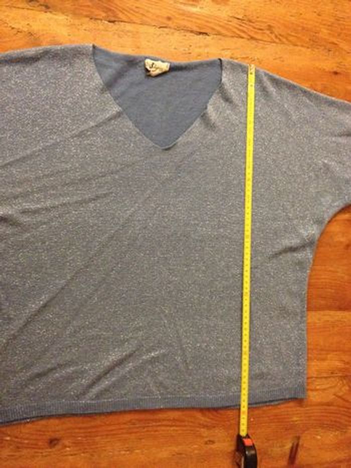 Blouse amble bleue effet brillant look féminin T40 - photo numéro 4