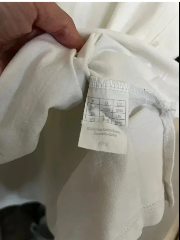 Haut 100% coton - blanche porte - taille 38/40 - photo numéro 3