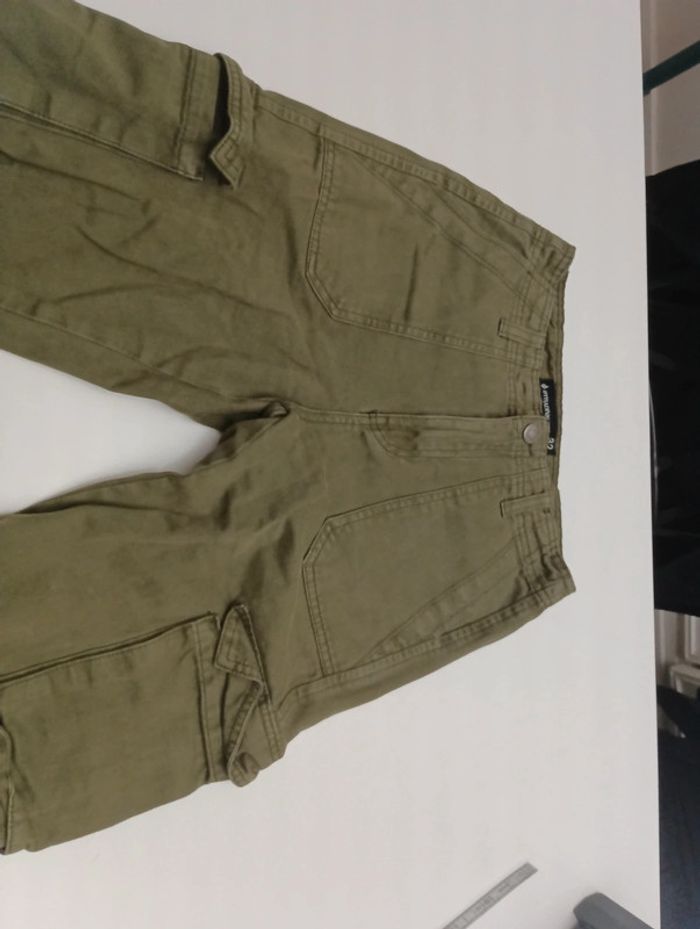 Pantalon jeans cargo homme Stradivarius jambes larges taille 32 - photo numéro 2