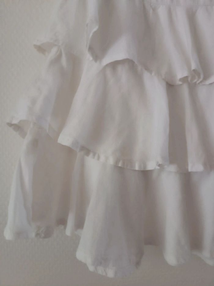 Jupe à volants blanche 10 ans - photo numéro 2