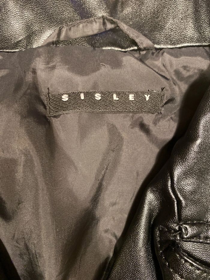 Veste imitation cuir Sisley taille 10-11 ans - photo numéro 3