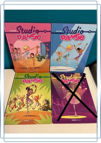 3 bandes dessinées studio danse