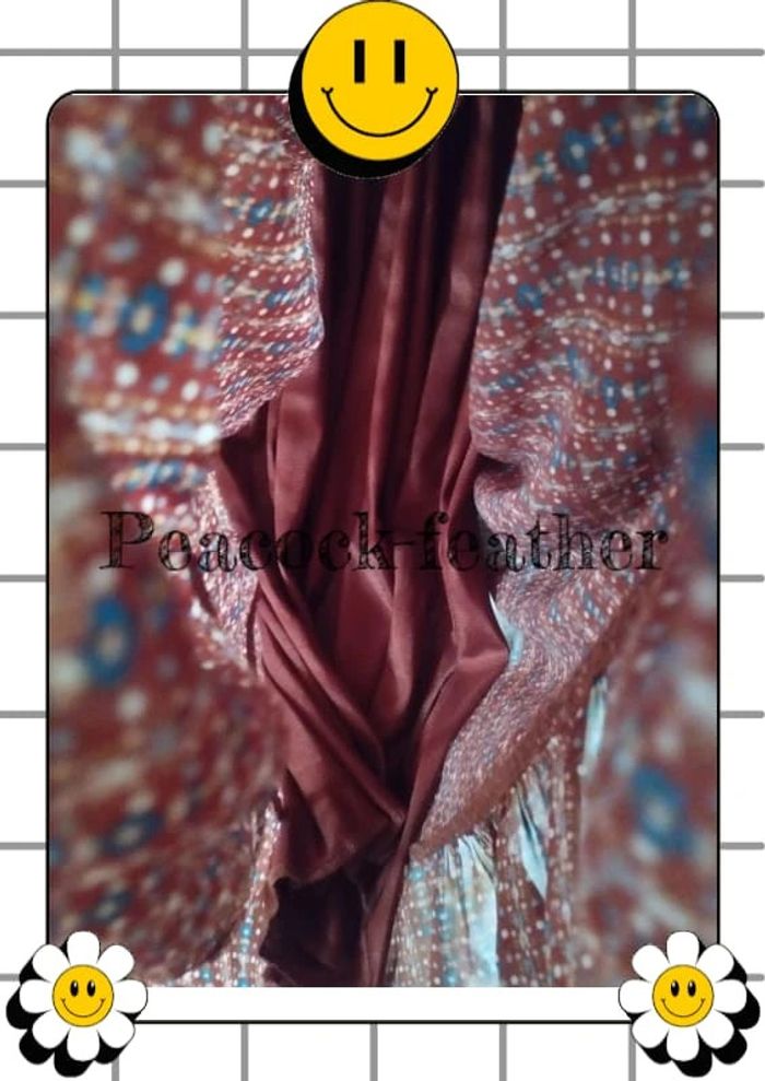 Robe longue TU marron terracotta / dorée - photo numéro 7