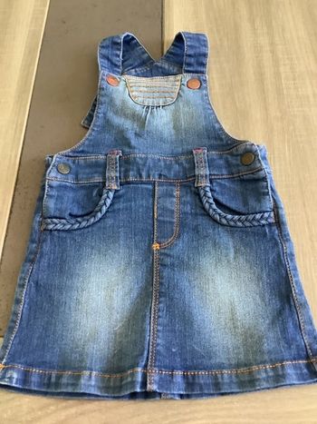 Robe salopette jeans 2 ans