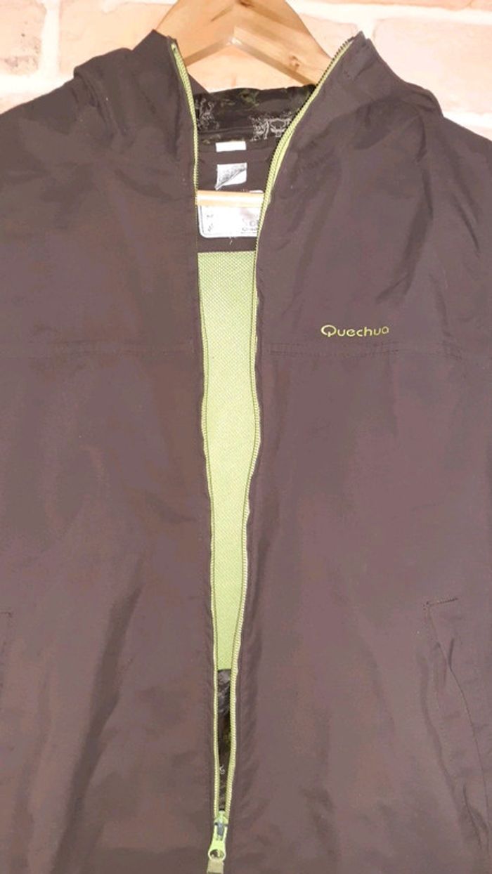 Coupe vent marron et vert Quechua - T. 12ans - photo numéro 2