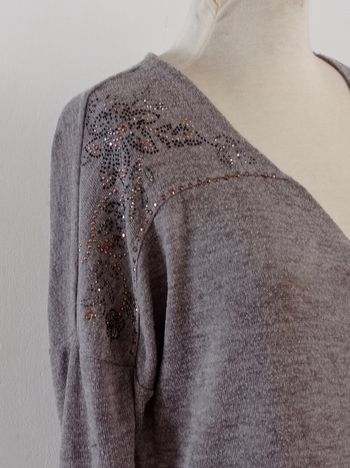 pull beige avec brillant de Breal 42 ref 226 B01