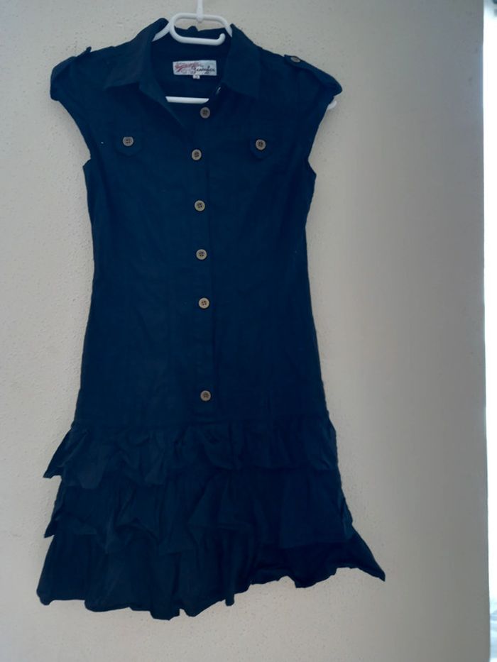 Robe d été noire avec volants Taille : S