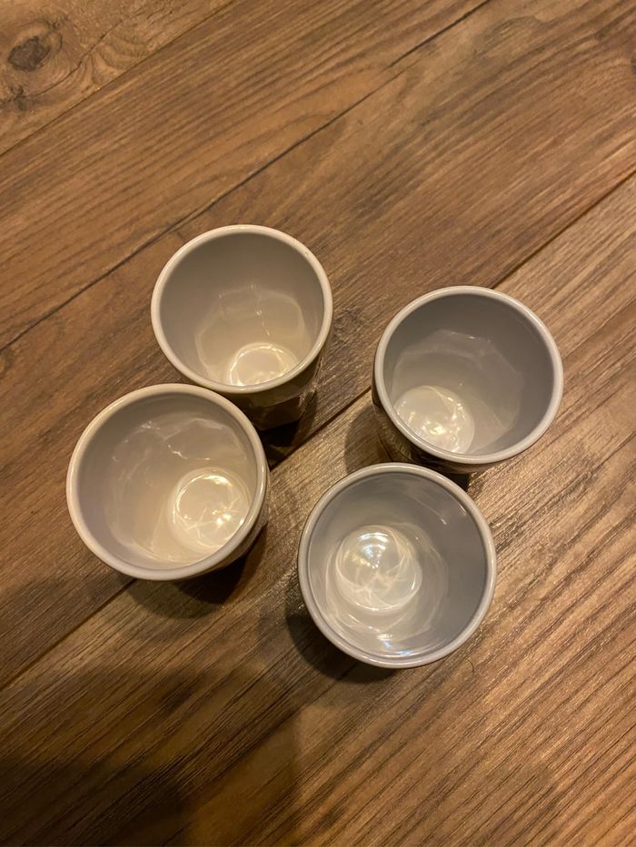 Lot 4 tasses café brun/vanille - photo numéro 4