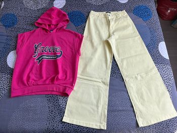 Ensemble Okaïdi jaune et rose 