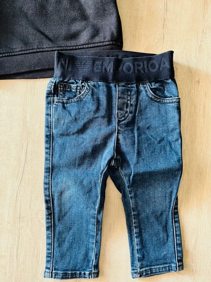 Sweat-shirt et jeans authentique bébé garçon Emporio Armani - photo numéro 3