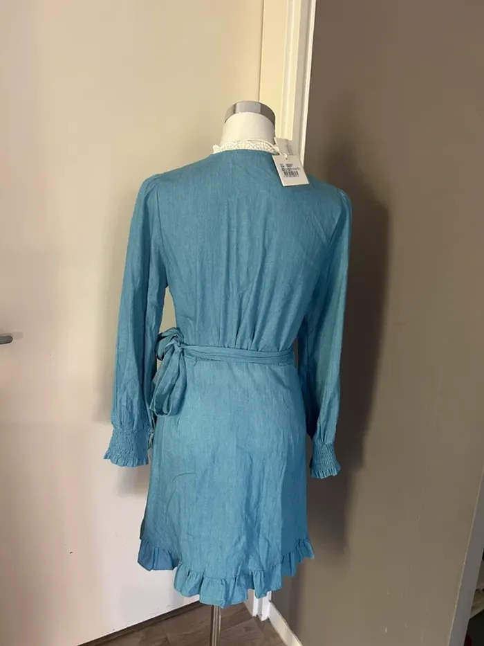Cherry Paris robe portefeuille bleu denimjeans taille 3/40 - photo numéro 5