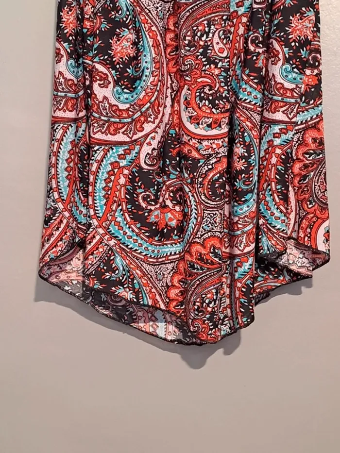 Robe bustier multicolore ton rouge - Marque Xinlai - Taille 40 - État neuf, jamais portée. - photo numéro 12