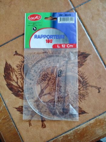 NEUF - Rapporteur 180° L. 12 cm - LOCAU