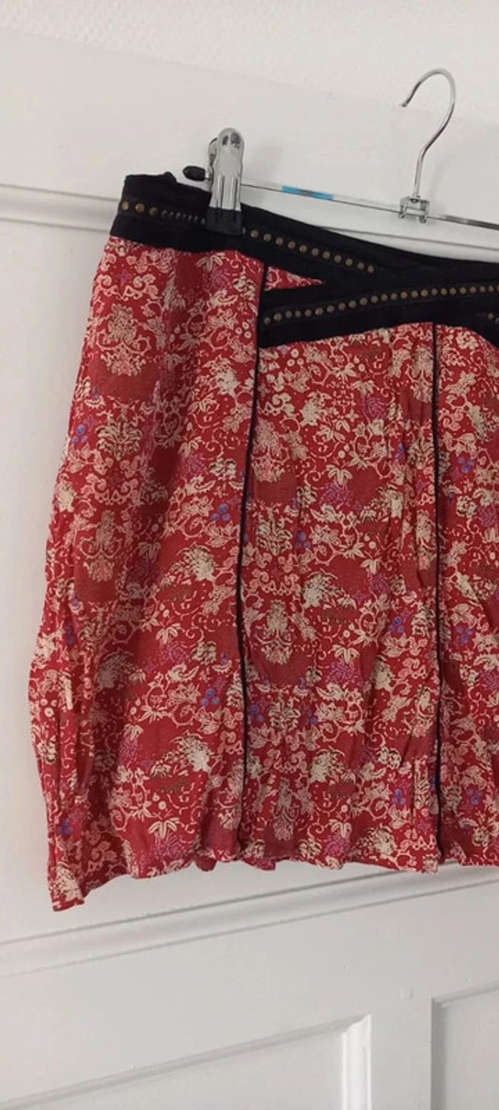 Jupe fleuris rose et blanc i.code 42 - photo numéro 3