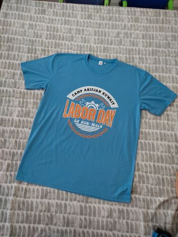 Tee-shirt manches courtes turquoise orange KB fashion taille xl neuf