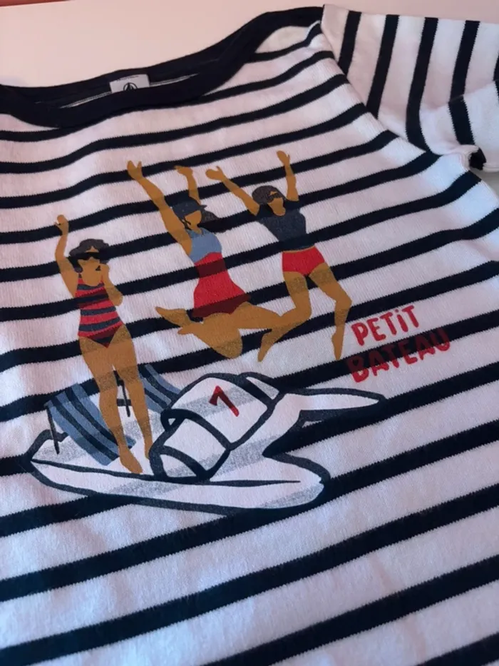 T-shirt longues manches Petit Bateau 5ans/110cm - photo numéro 6