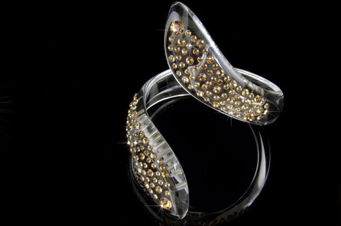 bracelet cristaluna serpenti en cristal acrylique transparent swarovski 400 776 18 neuf - photo numéro 5