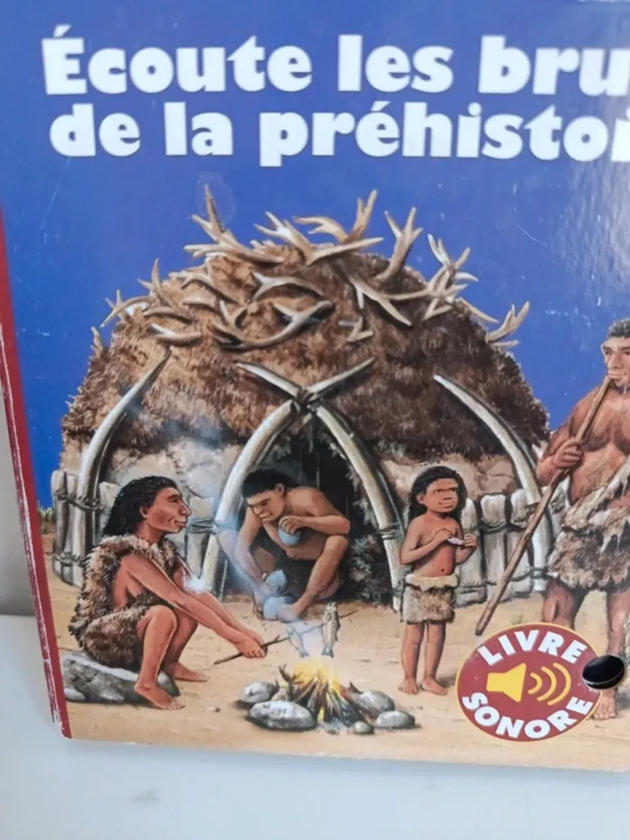 Livre sonore écoute les bruits de la préhistoire