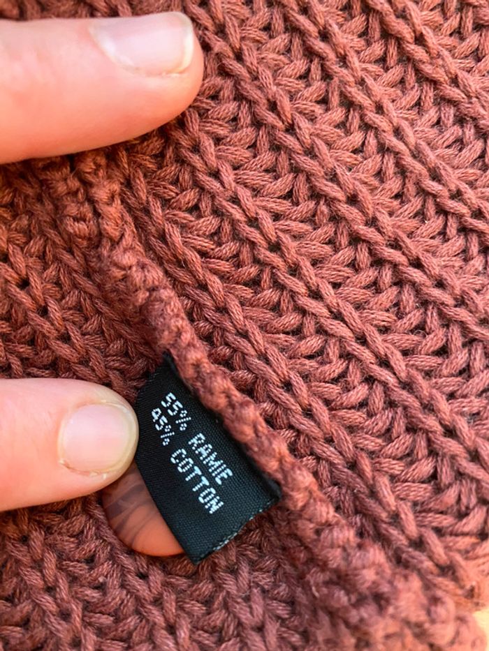 Beau gilet mi-long marron T. 46 femme TBE - photo numéro 8