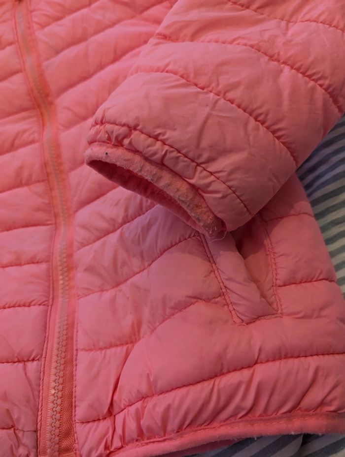 Manteau doudoune rose fluo taille 5-6 ans - photo numéro 2