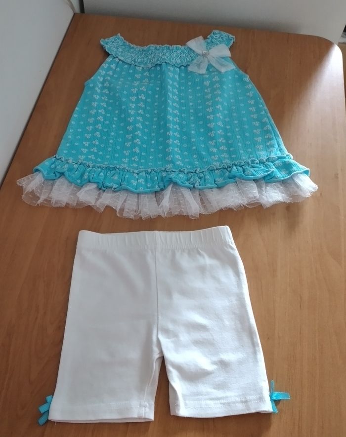Ensemble Haut + Short 2 ans fille Little Lass