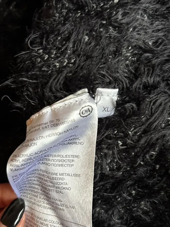 Zwarte zachte trui met print - photo numéro 3