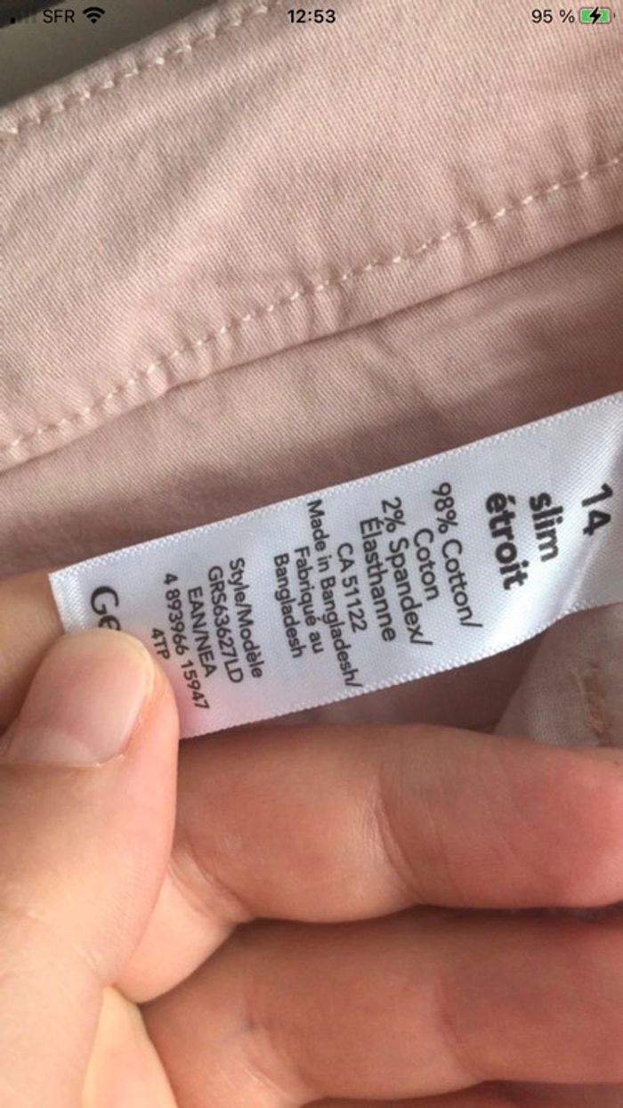 Pantalon rose pale Georges - photo numéro 3