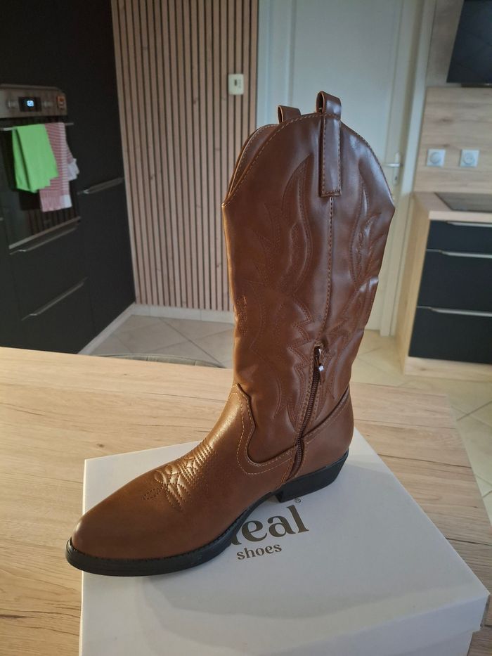 Bottes santiag camel neuves 38 - photo numéro 3