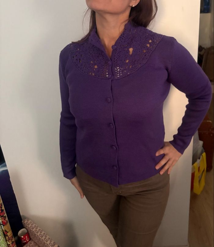 Gilet violet - photo numéro 2