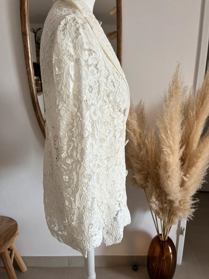 Blazer blanc/crème Zara - photo numéro 4