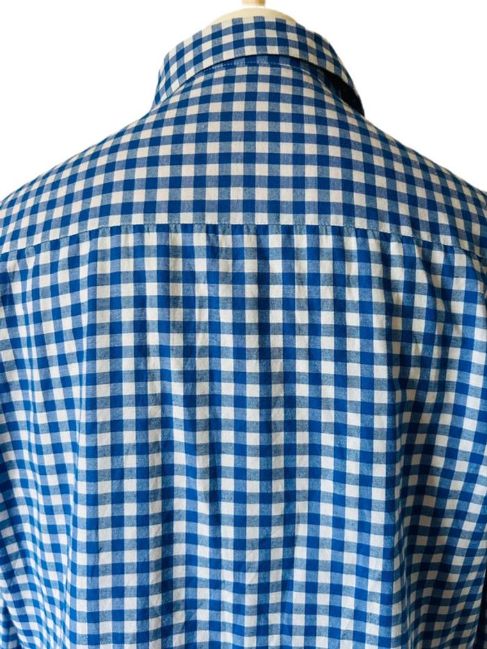 🦋Chemise autrichienne champêtre carreaux Austrian alpine cottagecore blue white checked shirt🦋 - photo numéro 7
