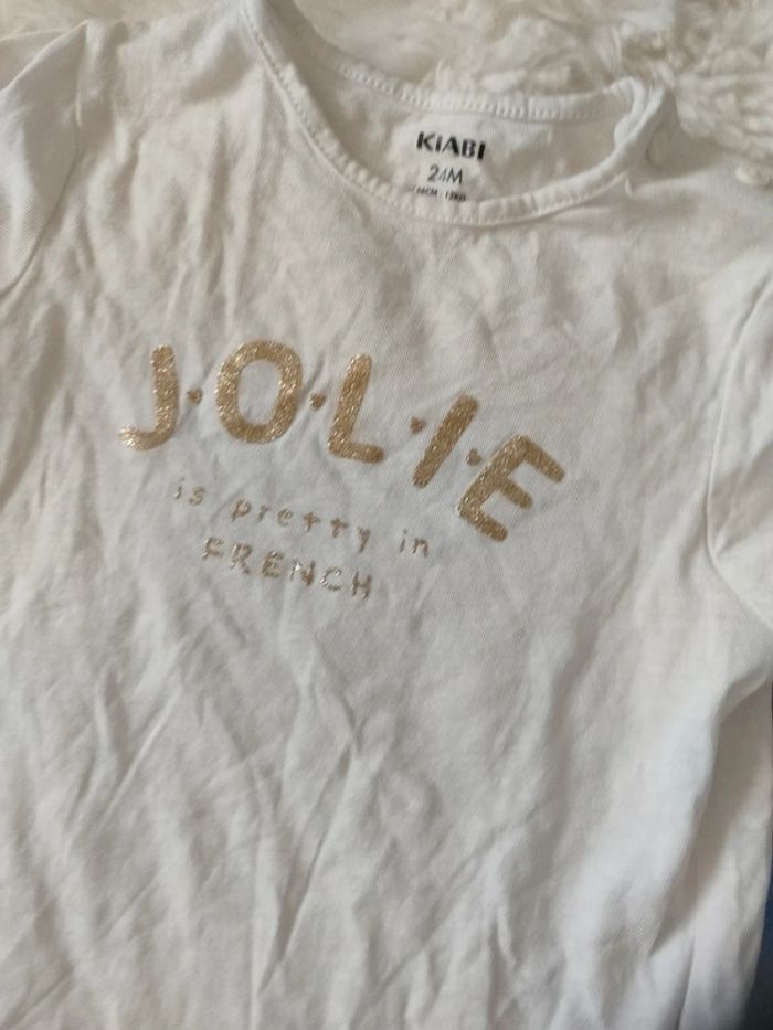Lot de 2 tee-shirt Kiabi 24 mois - photo numéro 2