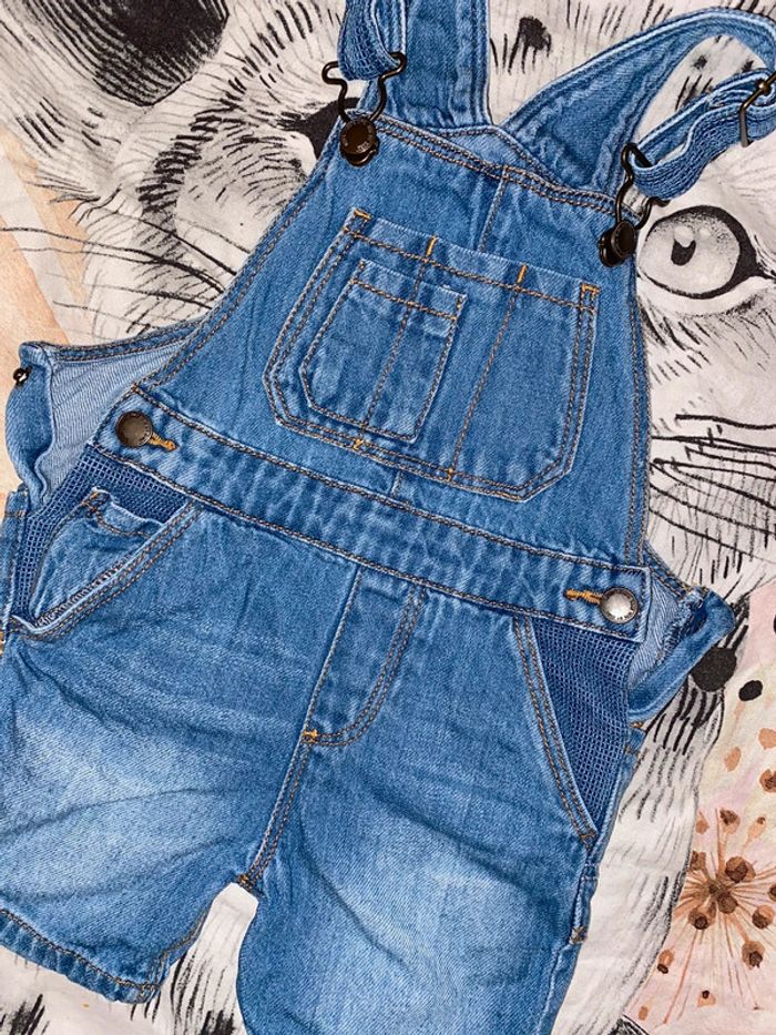 Salopette en jeans, 9-12 mois, Zara Baby boy. - photo numéro 3