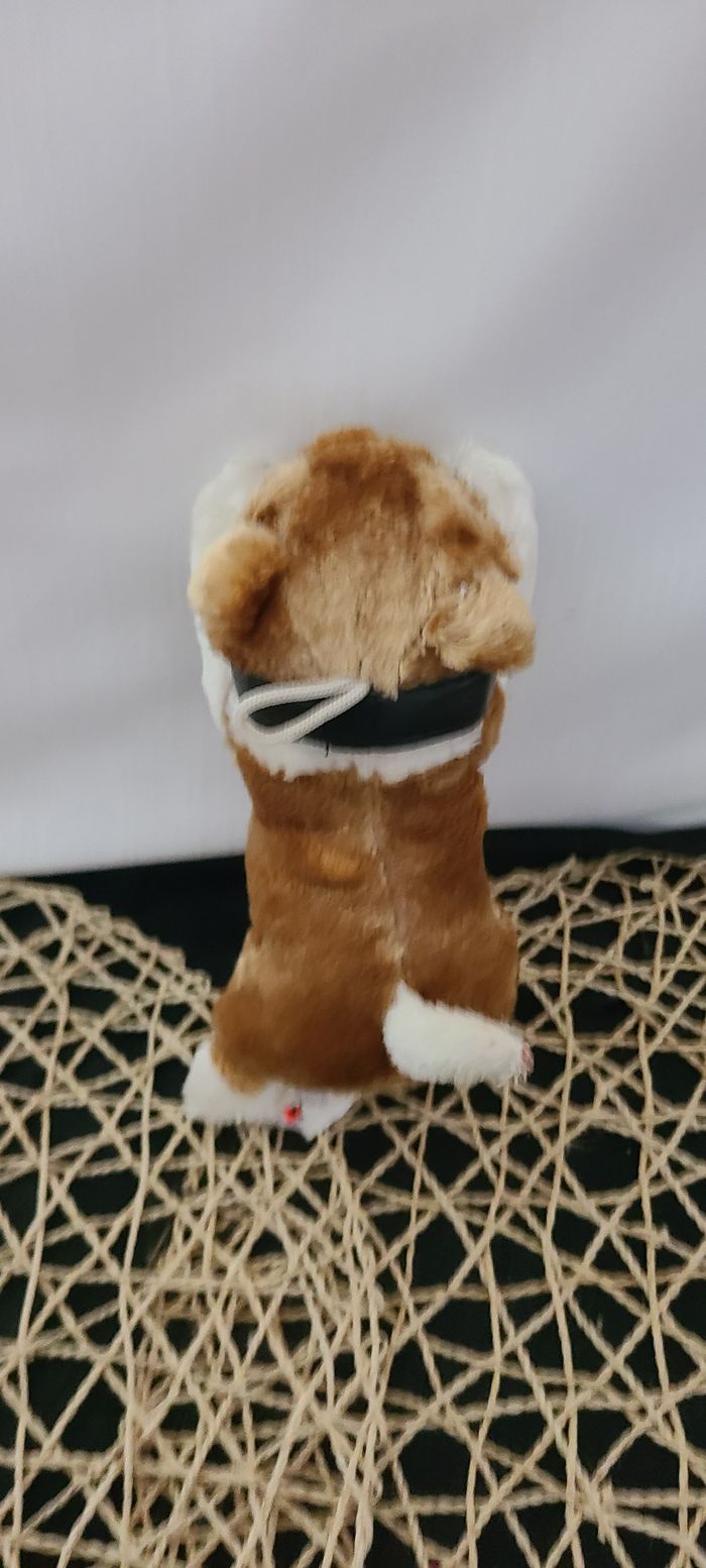 Peluche bouledogue canine collier noir - photo numéro 4