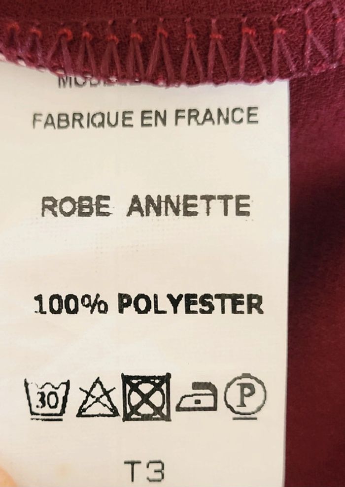 Robe manches courtes bordeaux prune Rue des Abbesses taille 3 ou 38 40 - photo numéro 9