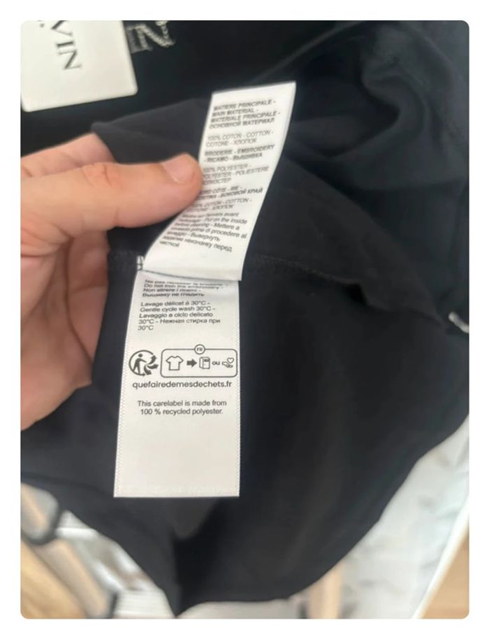T-shirt noir Lanvin taille Xs - photo numéro 6