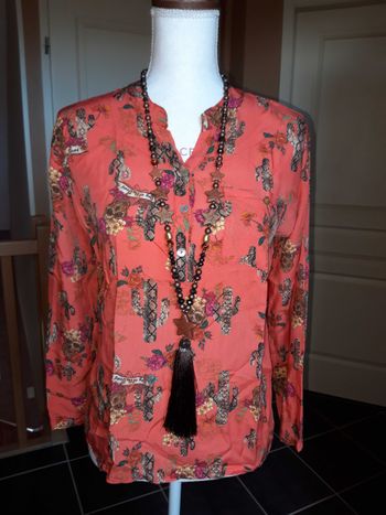 Chemise corail cactus tête de mort skull