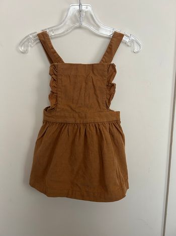 Robe forme chasuble Camel 100% coton - T. 12 mois - Cyrillus