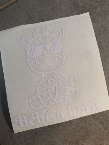 Stickers bébé à bord girafe