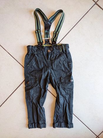 Pantalon avec bretelles garçon 18 mois