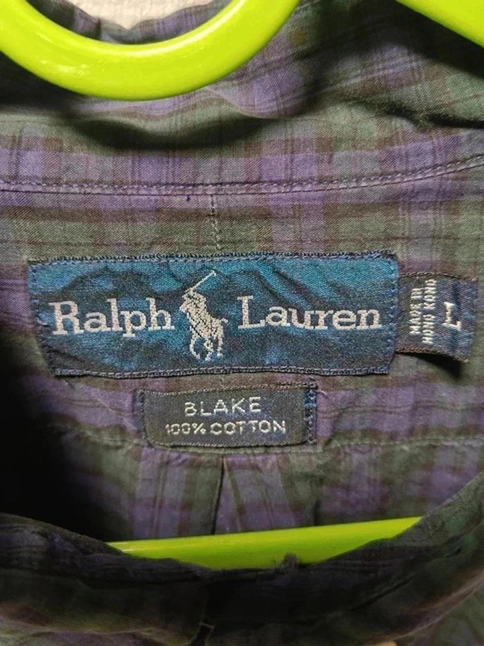 Chemise Ralph Lauren Vichy Vert & Violet - Vintage Y2K - photo numéro 4