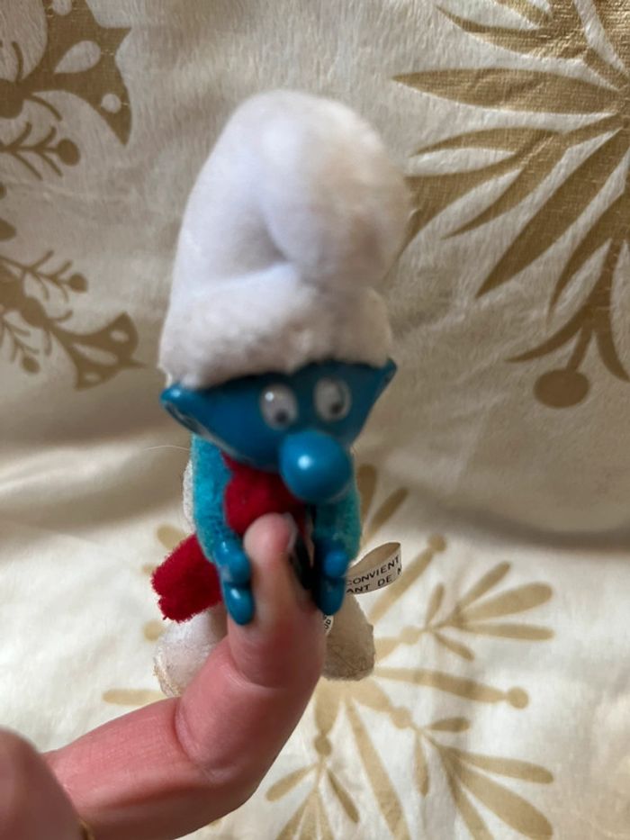 Petite peluche Schtroumpfs vintage à accrocher Peyo - photo numéro 5