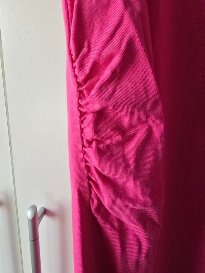 Robe de maternité longue rose - photo numéro 3