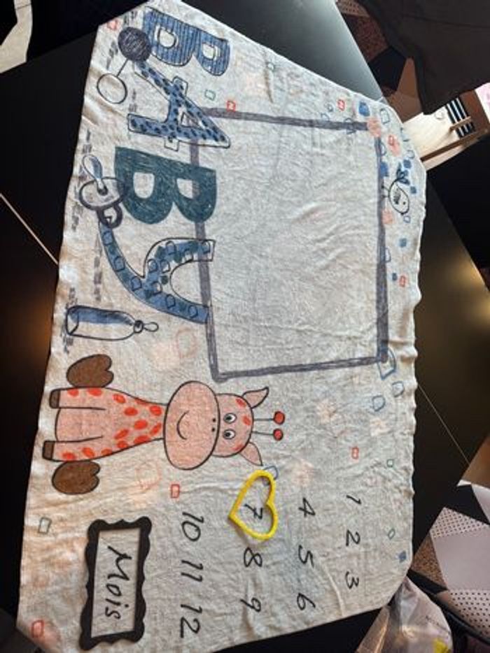 Couverture shooting photo mensuelle étape bébé Girafe