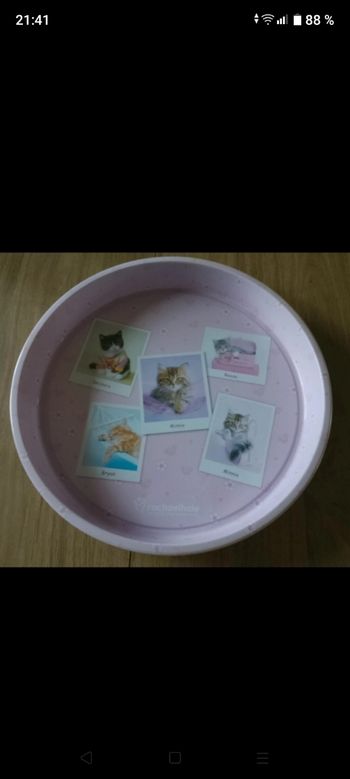 Plateau métal motif chats