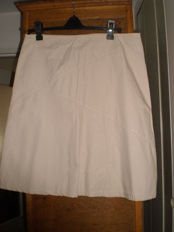 jupe beige d'été fine et fraiche en coton, t 42